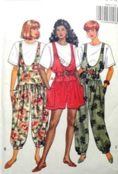 5383 Butterick  1991 SWEET JUMPSUIT LENGTHS,  TOP EZ PATTERN 12-16 uncut